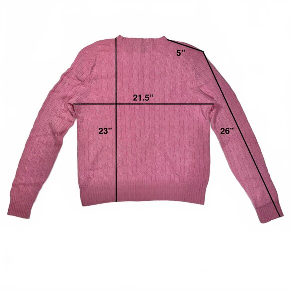Polo Ralph Lauren pink cable-knit sweater - Medium - Picture 8 of 8